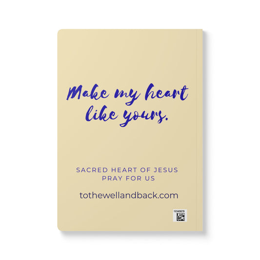 Sacred Heart of Jesus Softcover Journal — Catholic Folk Art Prayer Notebook