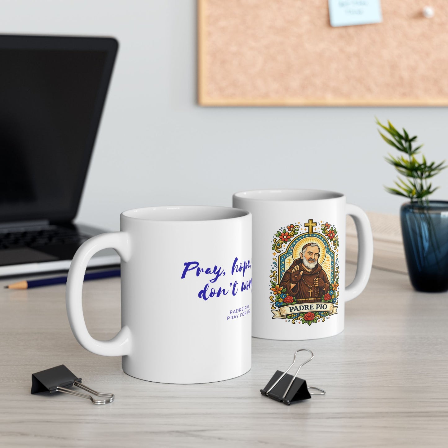 Saint Padre Pio Ceramic Mug — Stigmatist & Confessor