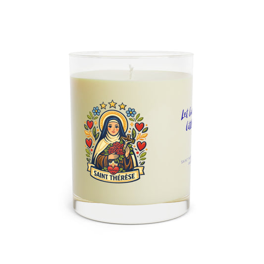 Saint Thérèse of Lisieux Prayer Candle — Catholic Folk Art Scented Soy Candle