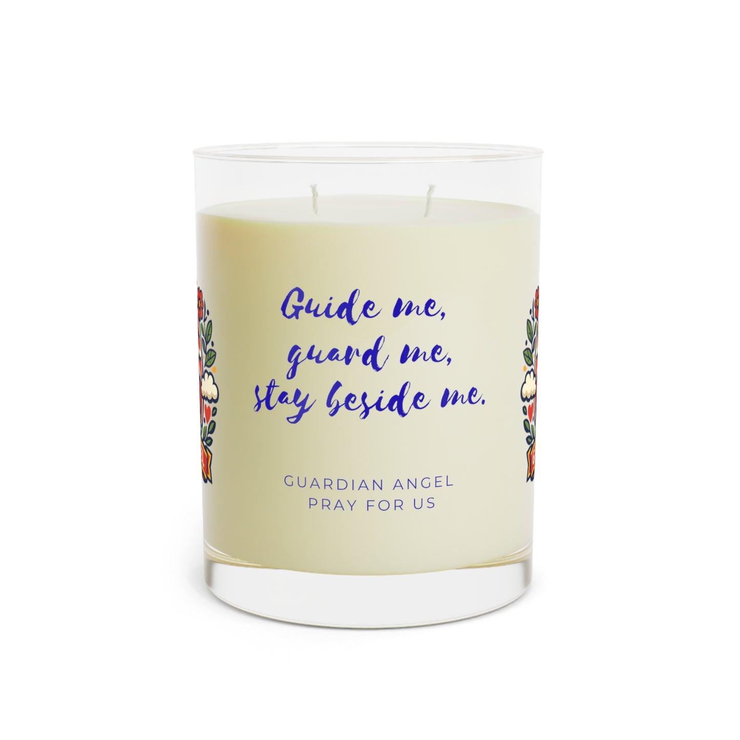 Guardian Angel Prayer Candle — Catholic Folk Art Scented Soy Candle