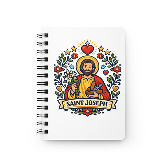 Saint Joseph Spiral Journal — Catholic Folk Art Prayer Notebook