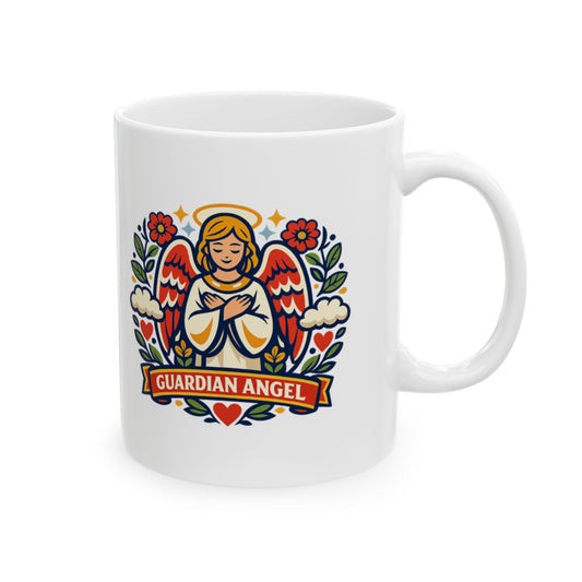 Guardian Angel Prayer Mug — "Guide Me, Guard Me, Stay Beside Me"