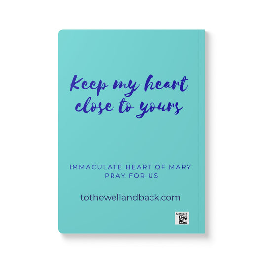 Immaculate Heart of Mary Softcover Journal — Catholic Folk Art Prayer Notebook