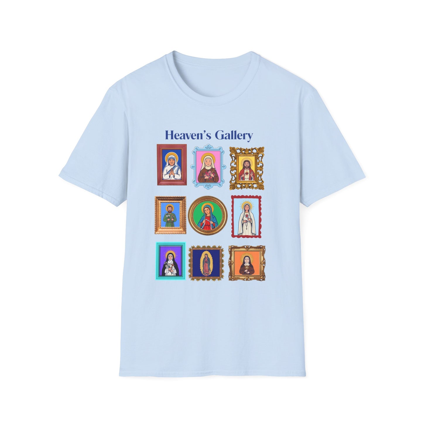 Heaven's Gallery T-Shirt — Catholic Saint Portrait Tee