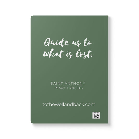 Saint Anthony Softcover Journal — Catholic Folk Art Prayer Notebook