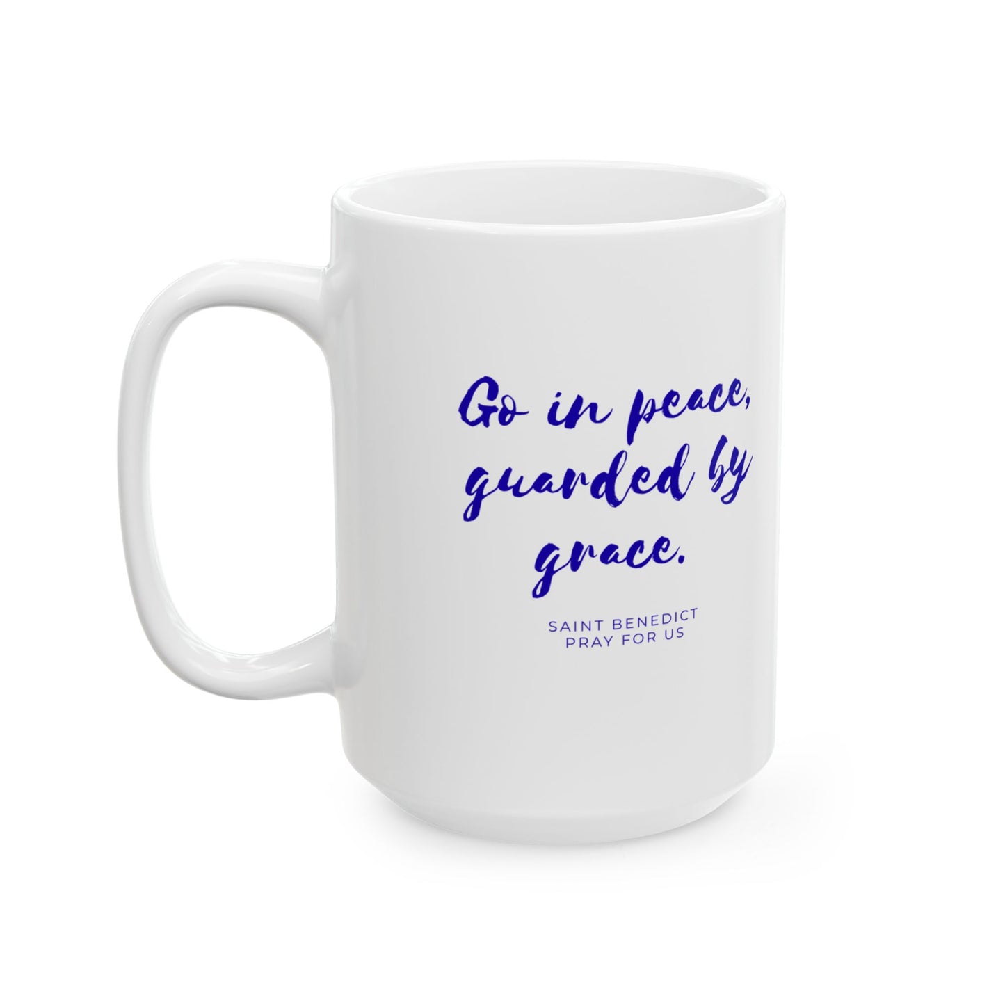 Saint Benedict Ceramic Mug — "Ora et Labora" Catholic Coffee Cup