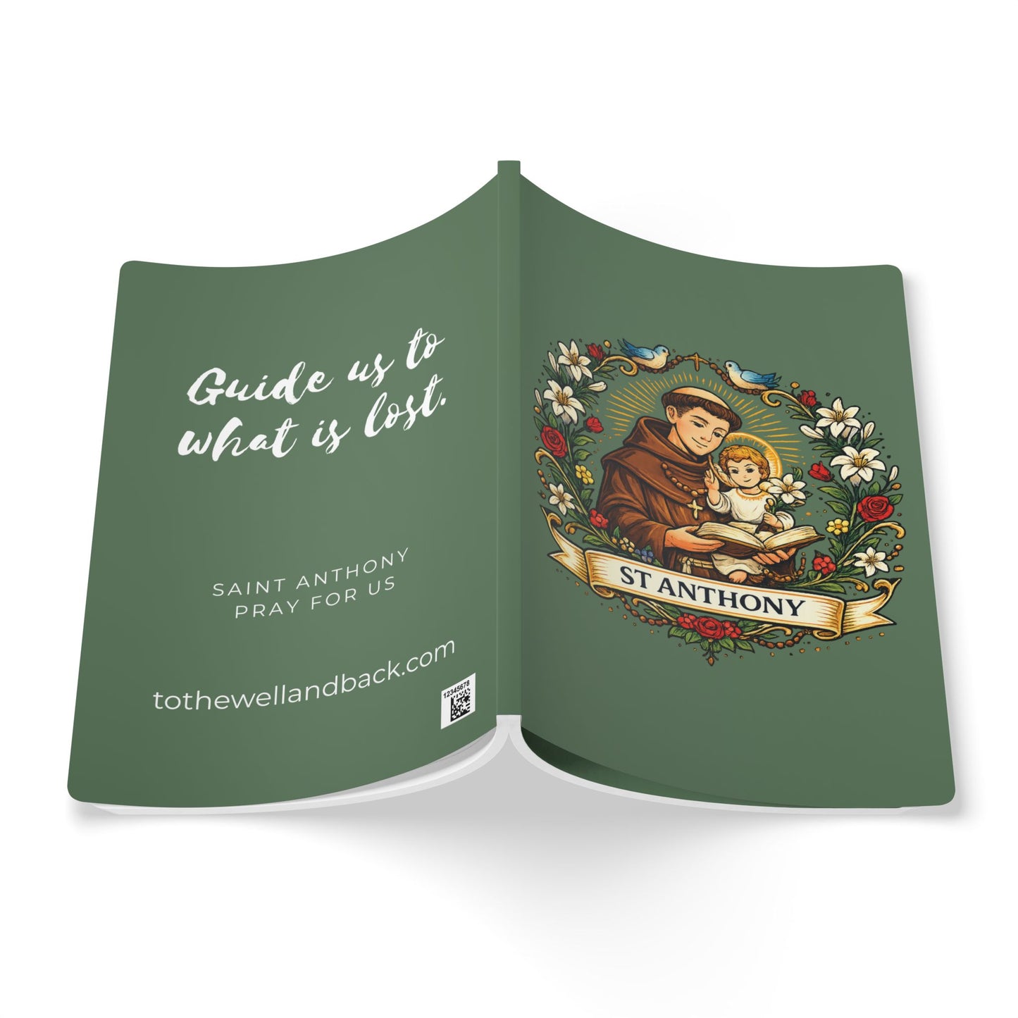Saint Anthony Softcover Journal — Catholic Folk Art Prayer Notebook