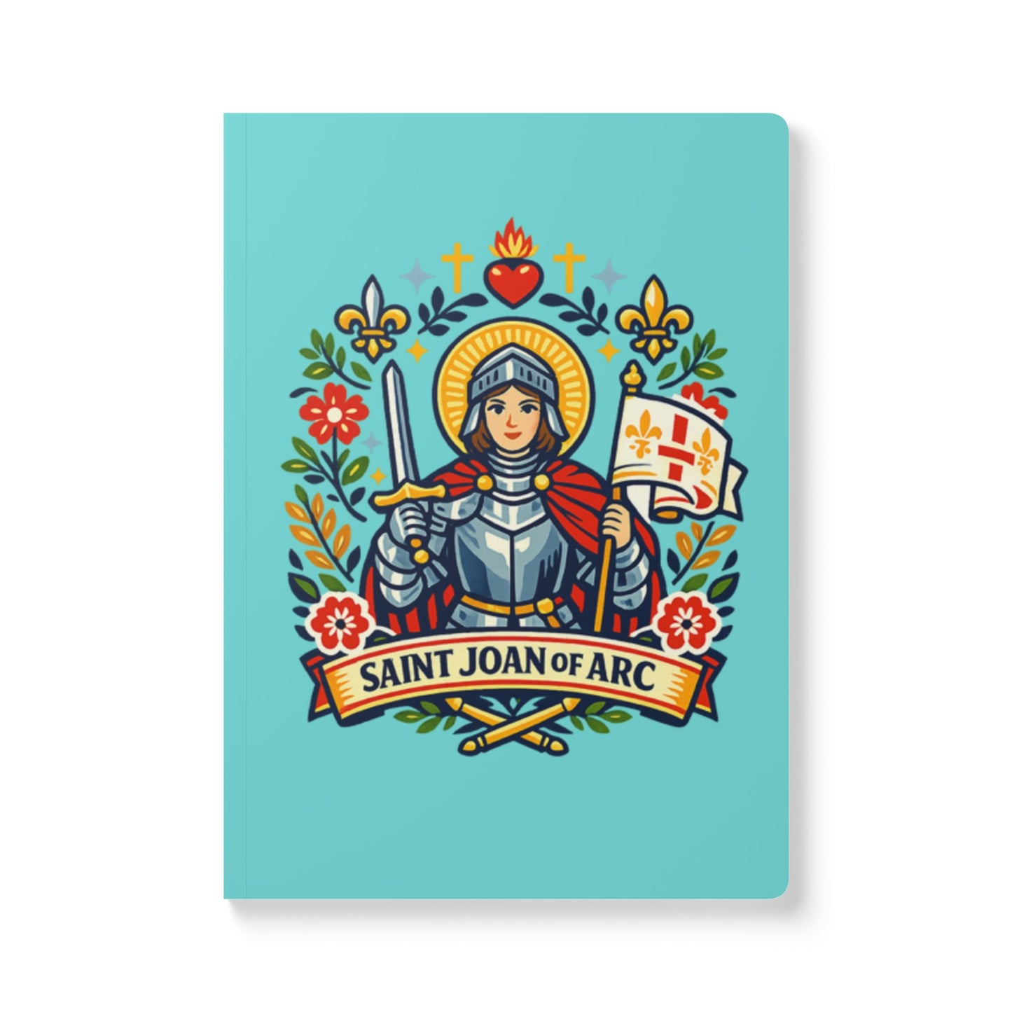 Saint Joan of Arc Softcover Journal — Catholic Folk Art Prayer Notebook