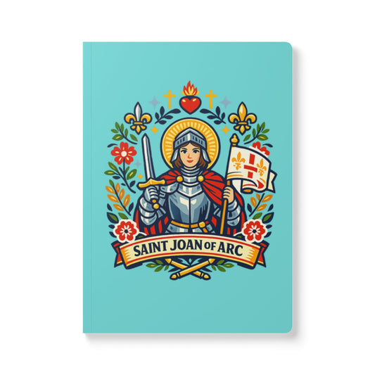 Saint Joan of Arc Softcover Journal — Catholic Folk Art Prayer Notebook