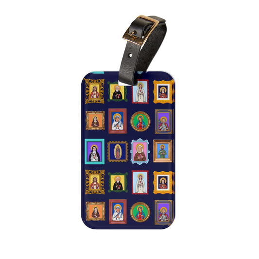 Heaven's Gallery Saint Luggage Tag — Colorful Saint Portrait Travel ID