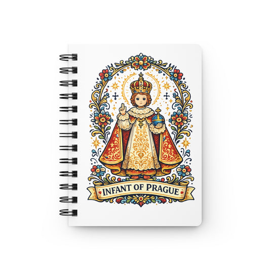 Infant of Prague Spiral Journal — Catholic Folk Art Prayer Notebook