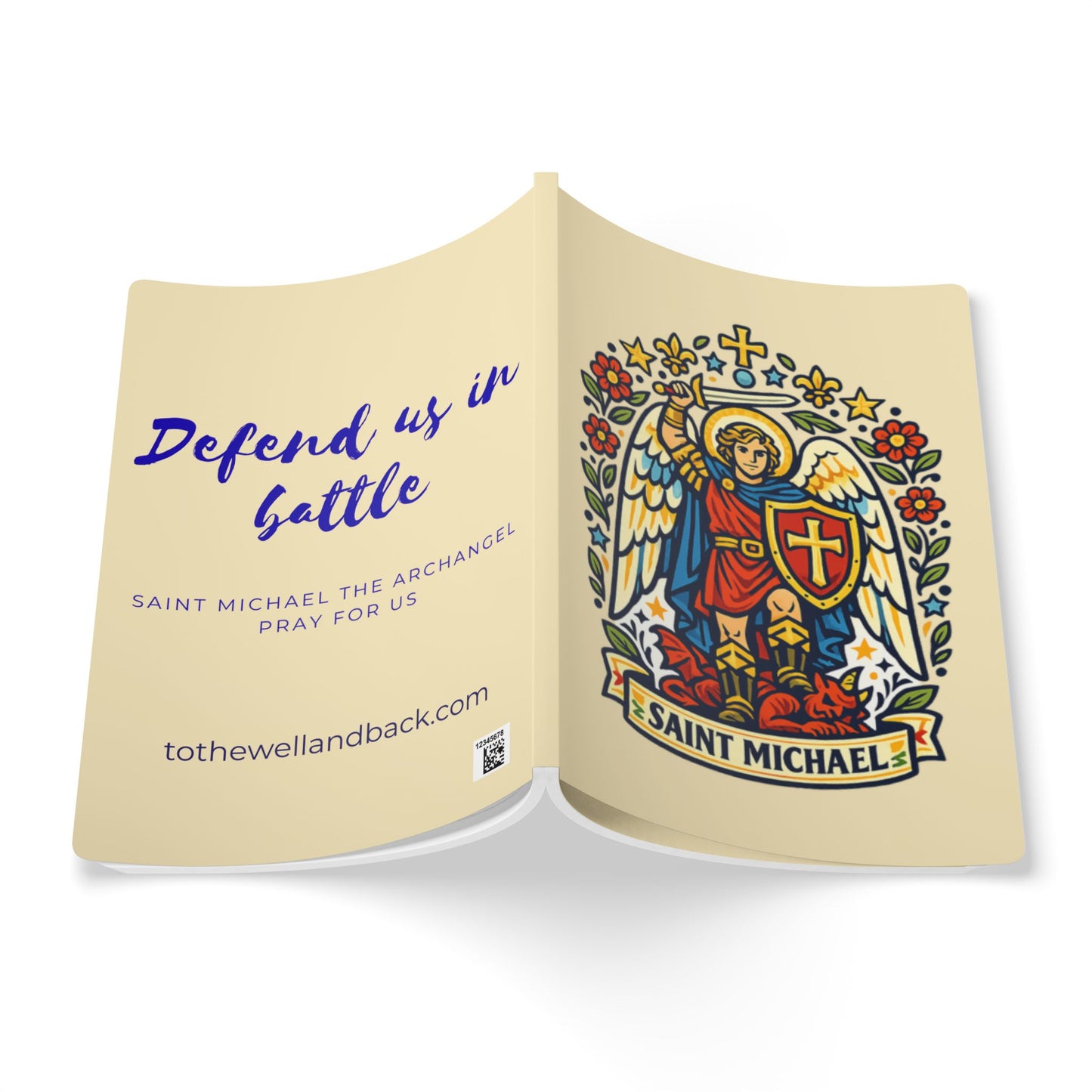 Saint Michael the Archangel Softcover Journal — Catholic Folk Art Prayer Notebook