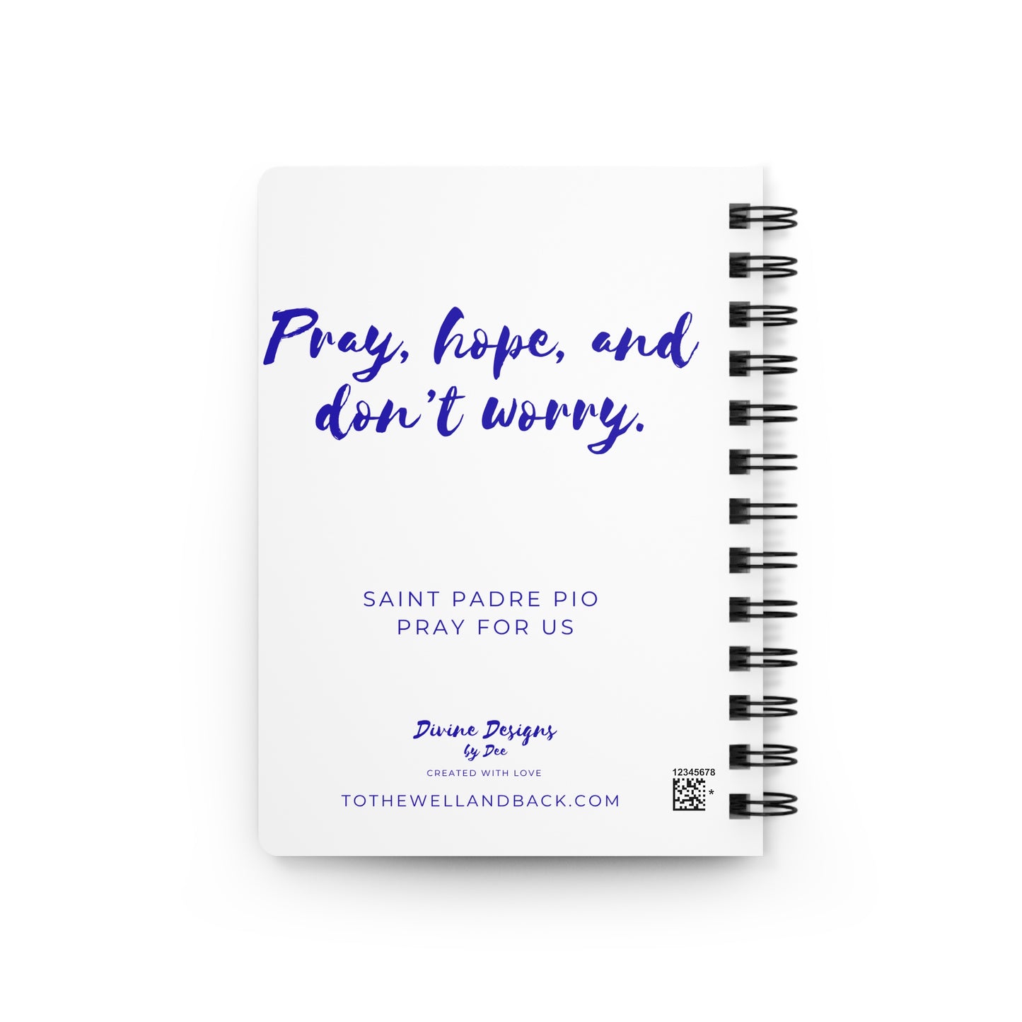 Saint Padre Pio Spiral Journal — Catholic Folk Art Prayer Notebook