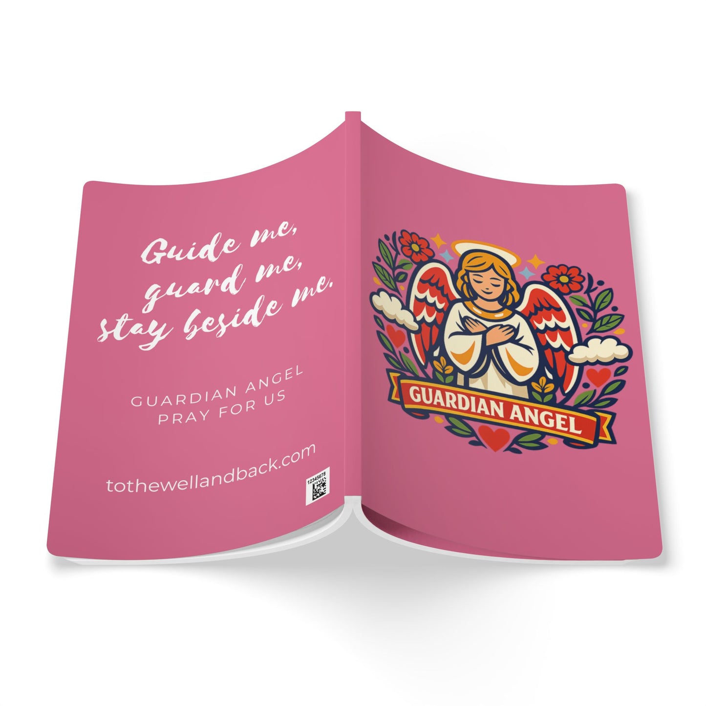 Guardian Angel Softcover Journal — Catholic Folk Art Prayer Notebook