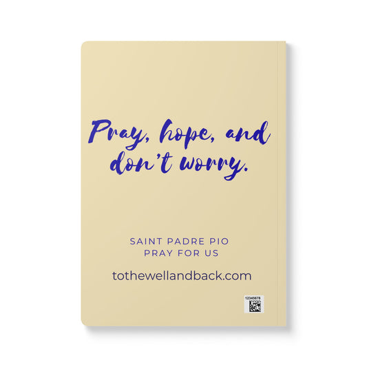 Saint Padre Pio Softcover Journal — Catholic Folk Art Prayer Notebook