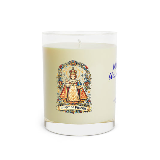Infant of Prague Prayer Candle — Catholic Folk Art Scented Soy Candle