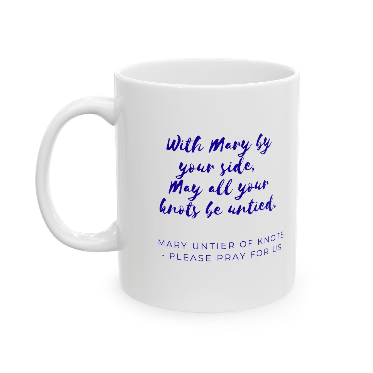 Mary, Untier of Knots Prayer Mug — Catholic Marian Devotion