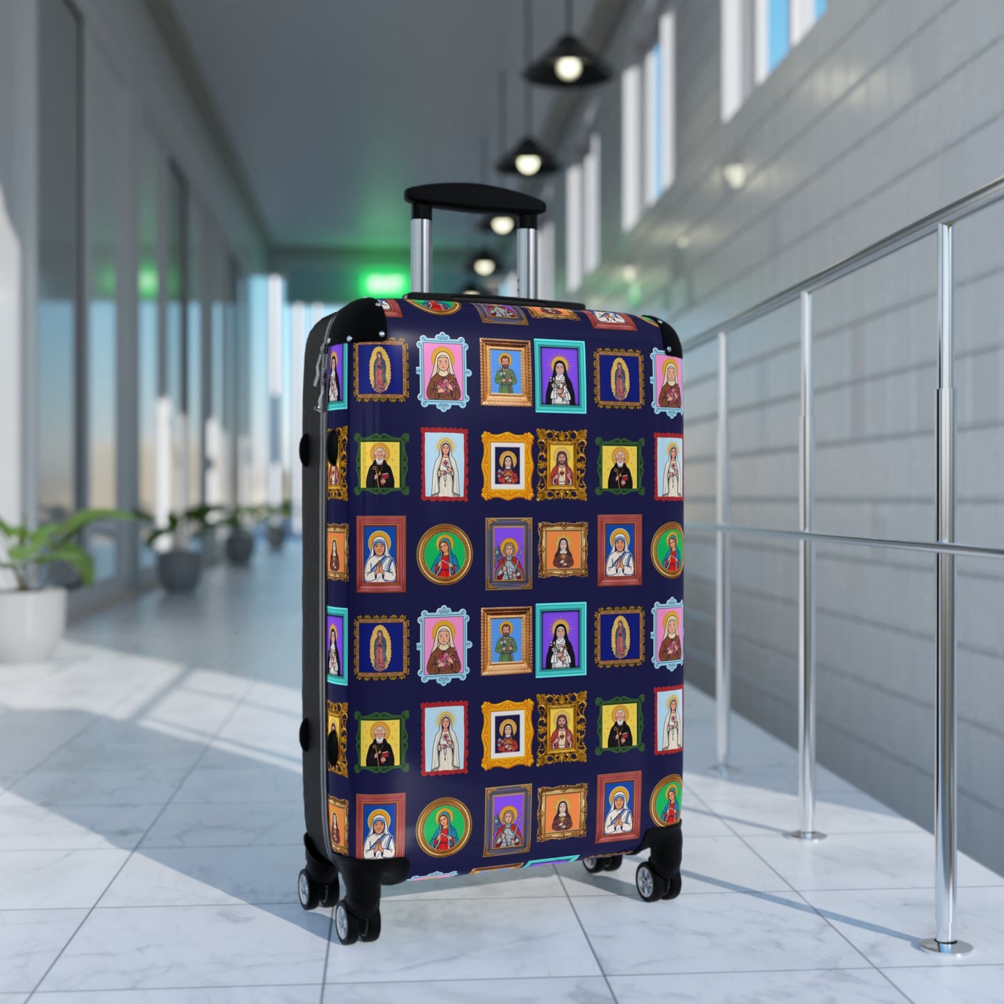 Heaven's Gallery Saint Portrait Carry-On Suitcase - Catholic Travel Luggage