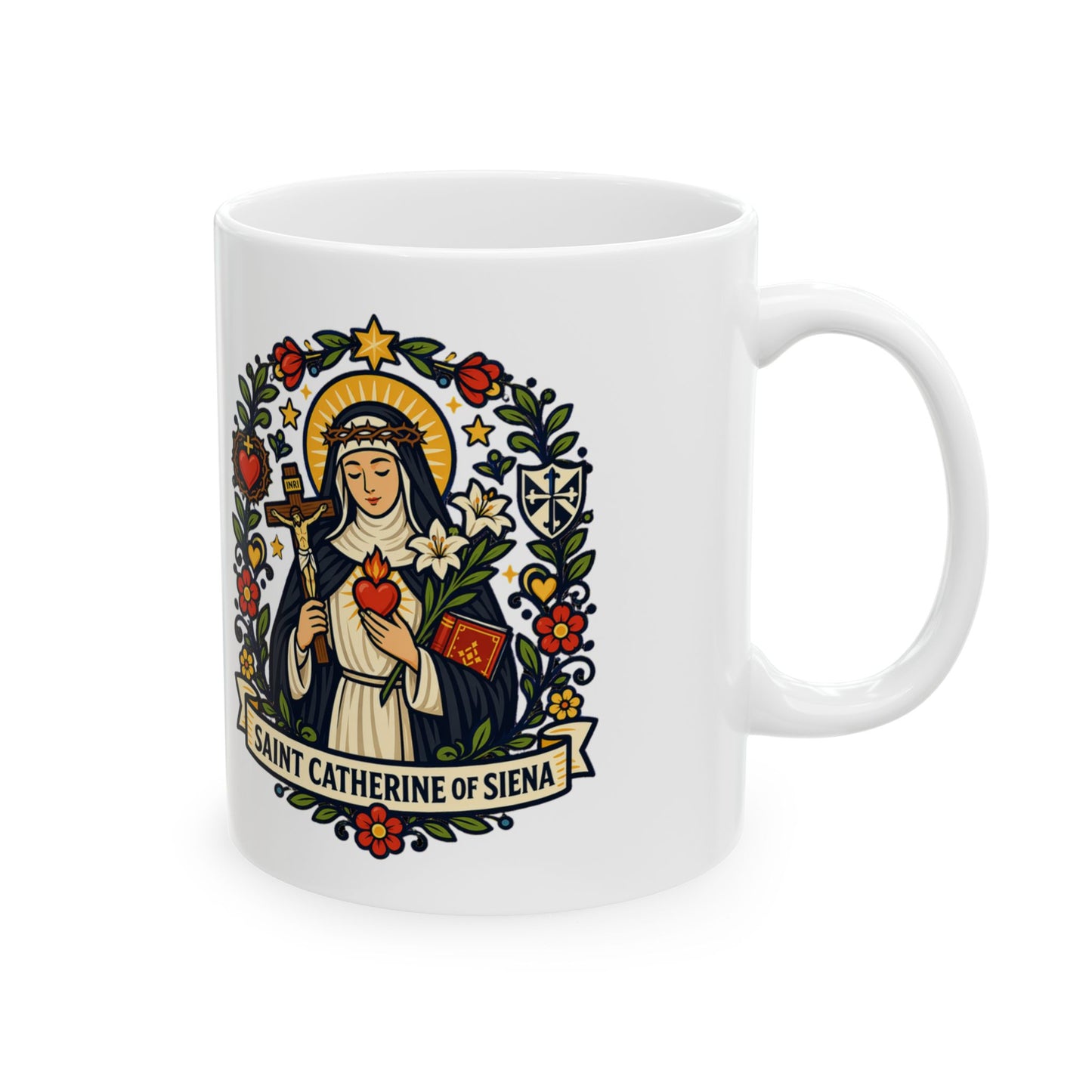 Saint Catherine of Siena Mug — "Set the World on Fire"
