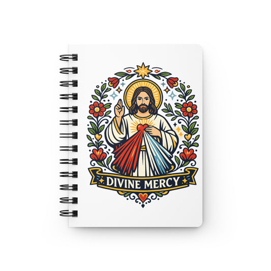 Divine Mercy Spiral Journal — Catholic Folk Art Prayer Notebook
