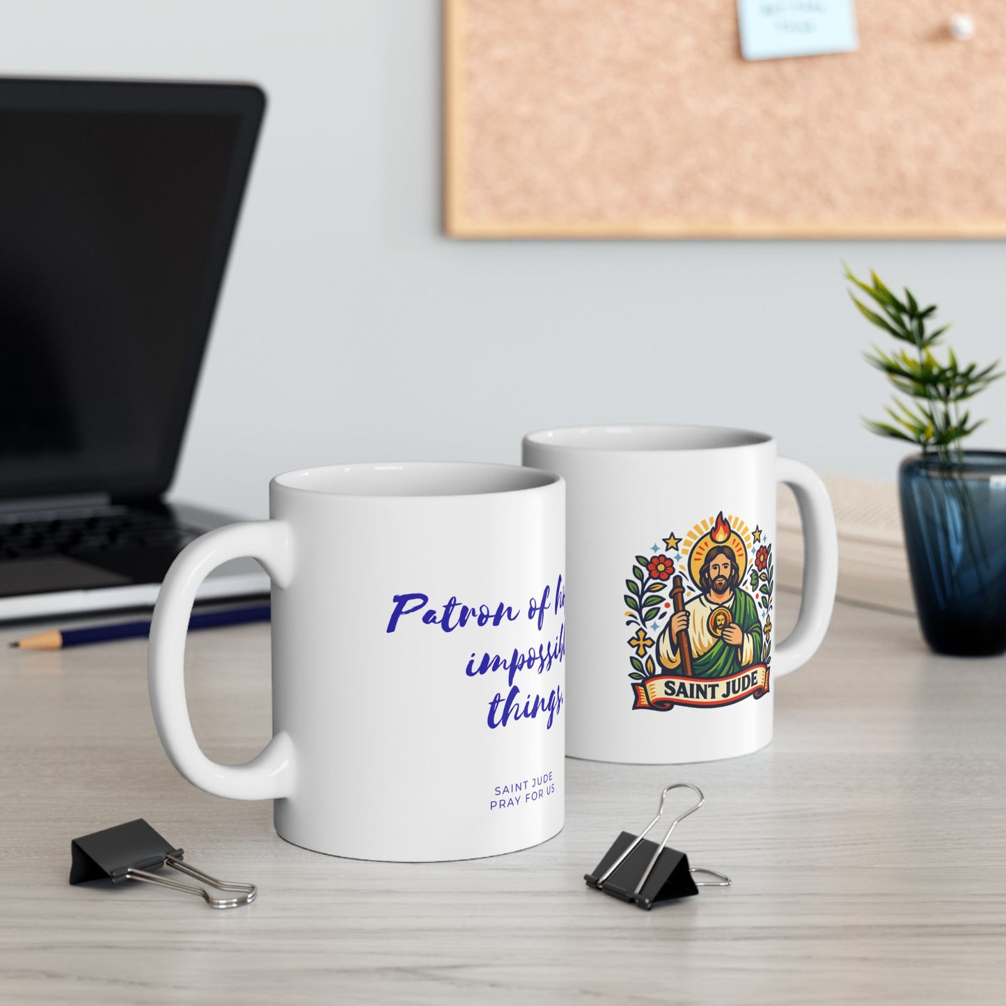 Saint Jude  — “Patron of hope in impossible things” Inspirational Coffee Cup
