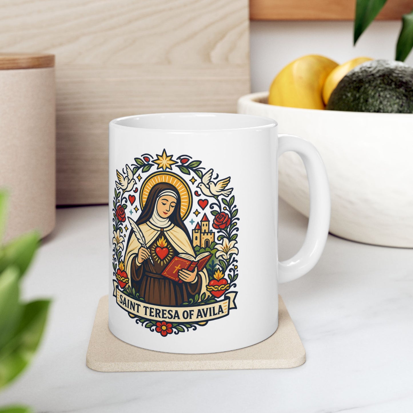 Saint Teresa of Avila Ceramic Mug — Catholic Doctor of the Church