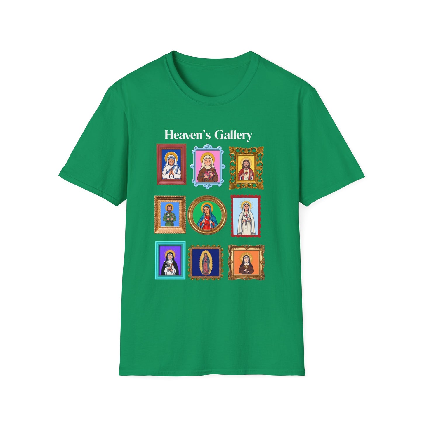 Heaven's Gallery T-Shirt — Catholic Saint Portrait Tee