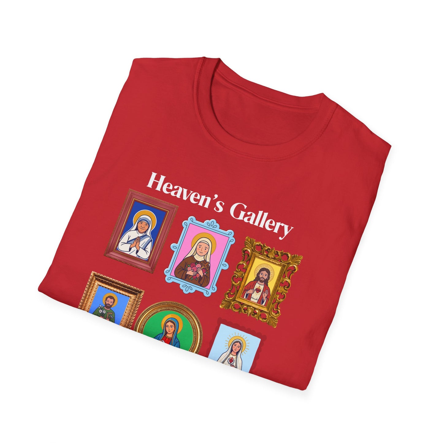 Heaven's Gallery T-Shirt — Catholic Saint Portrait Tee