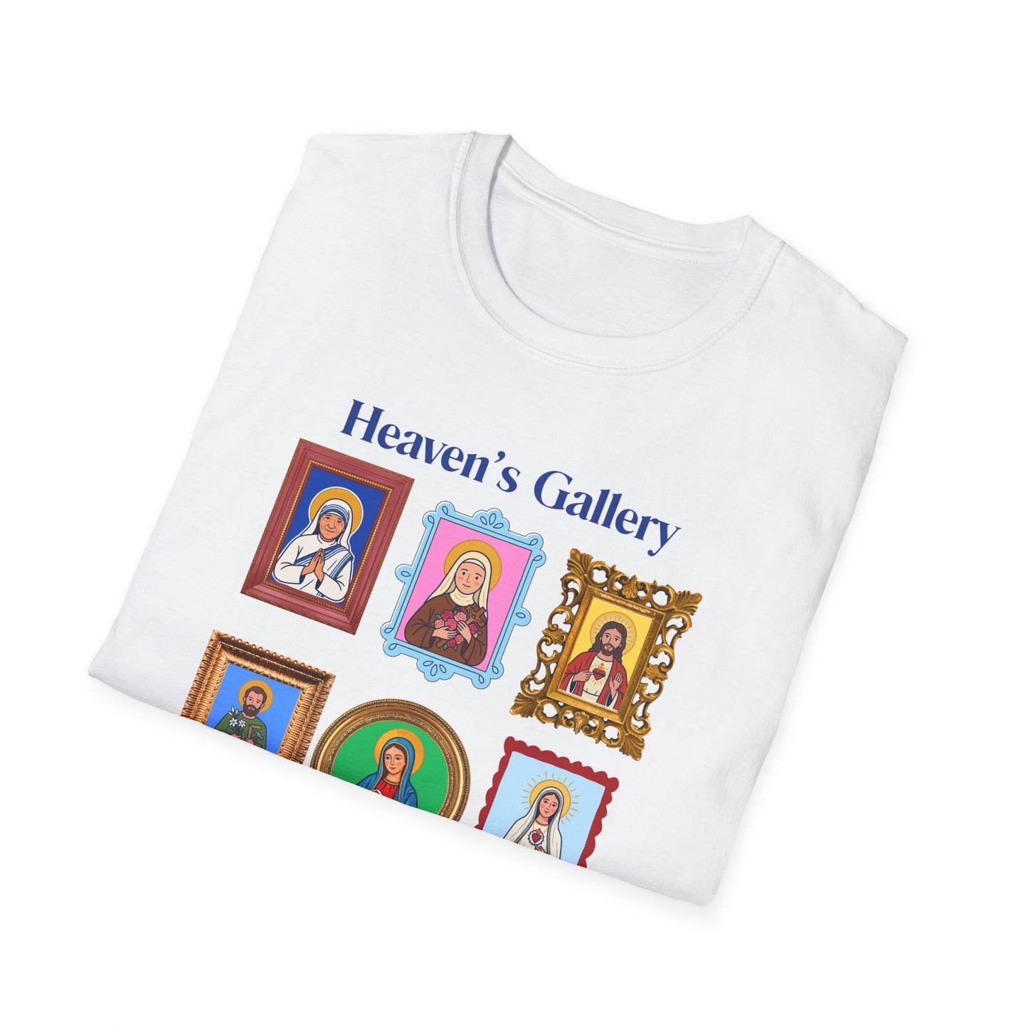 Heaven's Gallery T-Shirt — Catholic Saint Portrait Tee