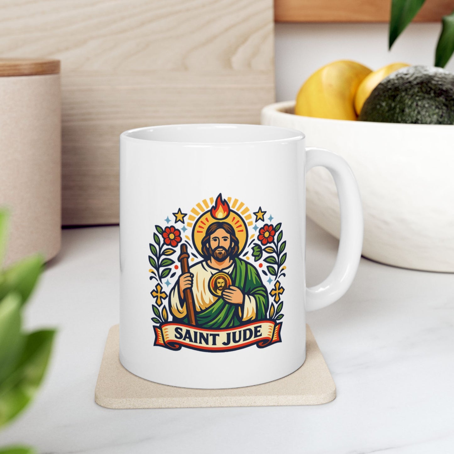 Saint Jude  — “Patron of hope in impossible things” Inspirational Coffee Cup