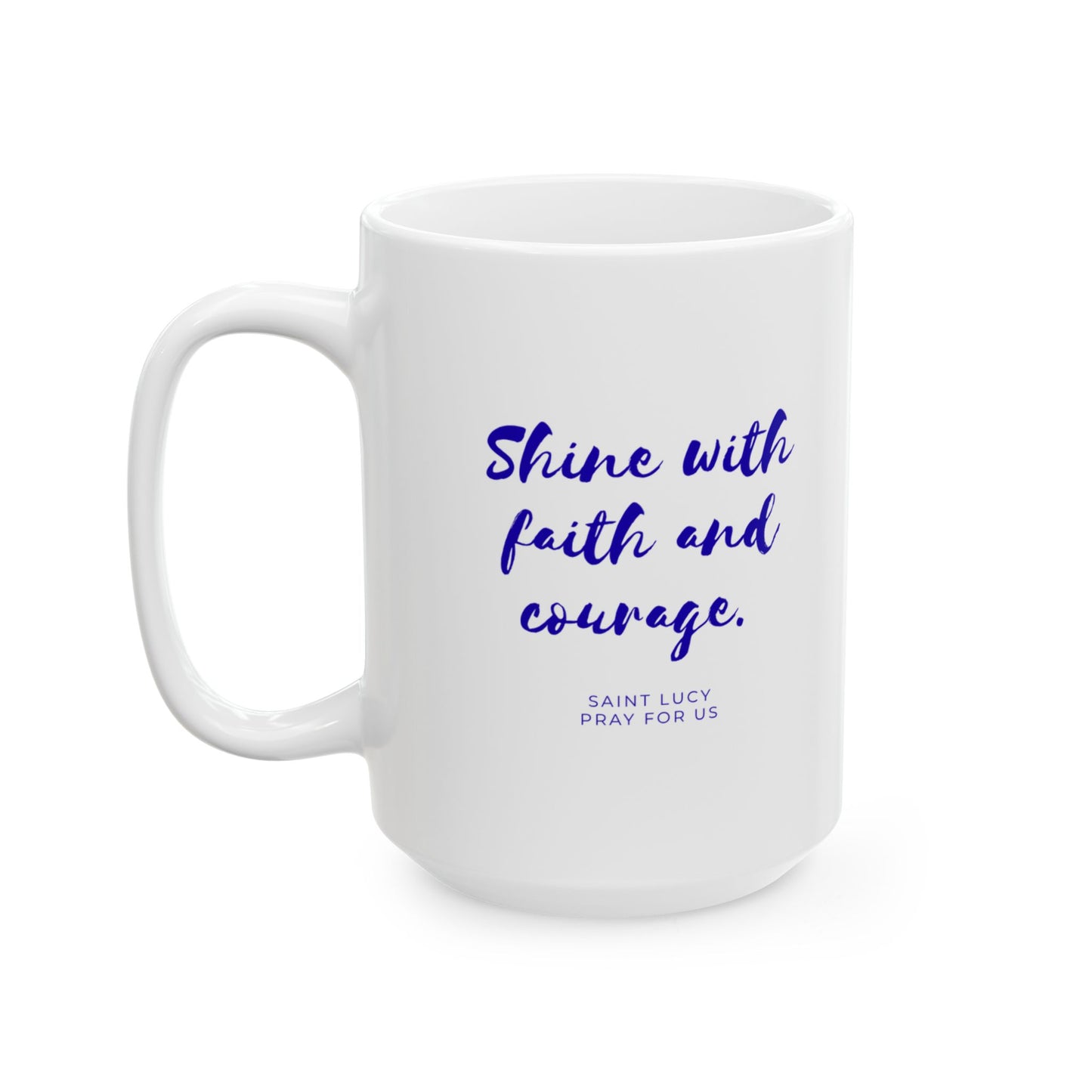 Saint Lucy Ceramic Mug — Patron of the Blind & Light-Bearers