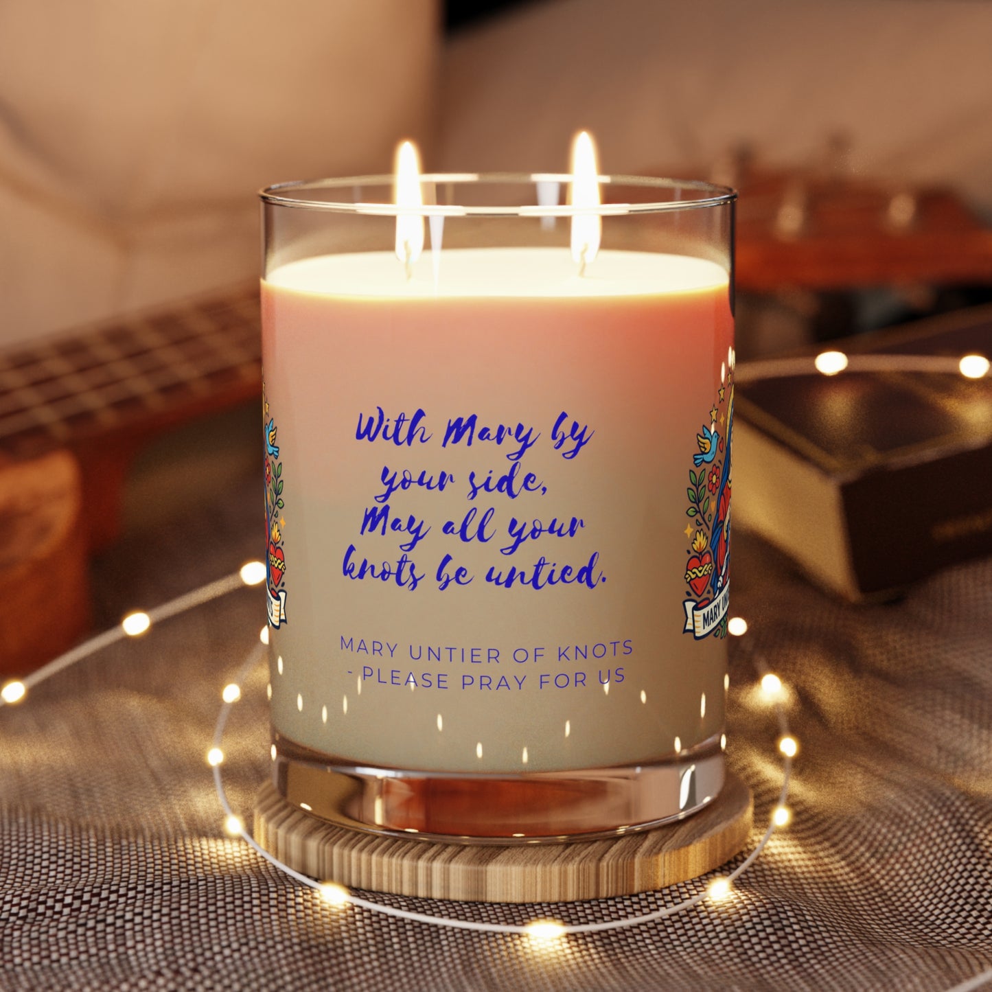 Mary Untier of Knots Prayer Candle — Catholic Folk Art Scented Soy Candle