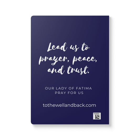 Our Lady of Fatima Softcover Journal — Catholic Folk Art Prayer Notebook
