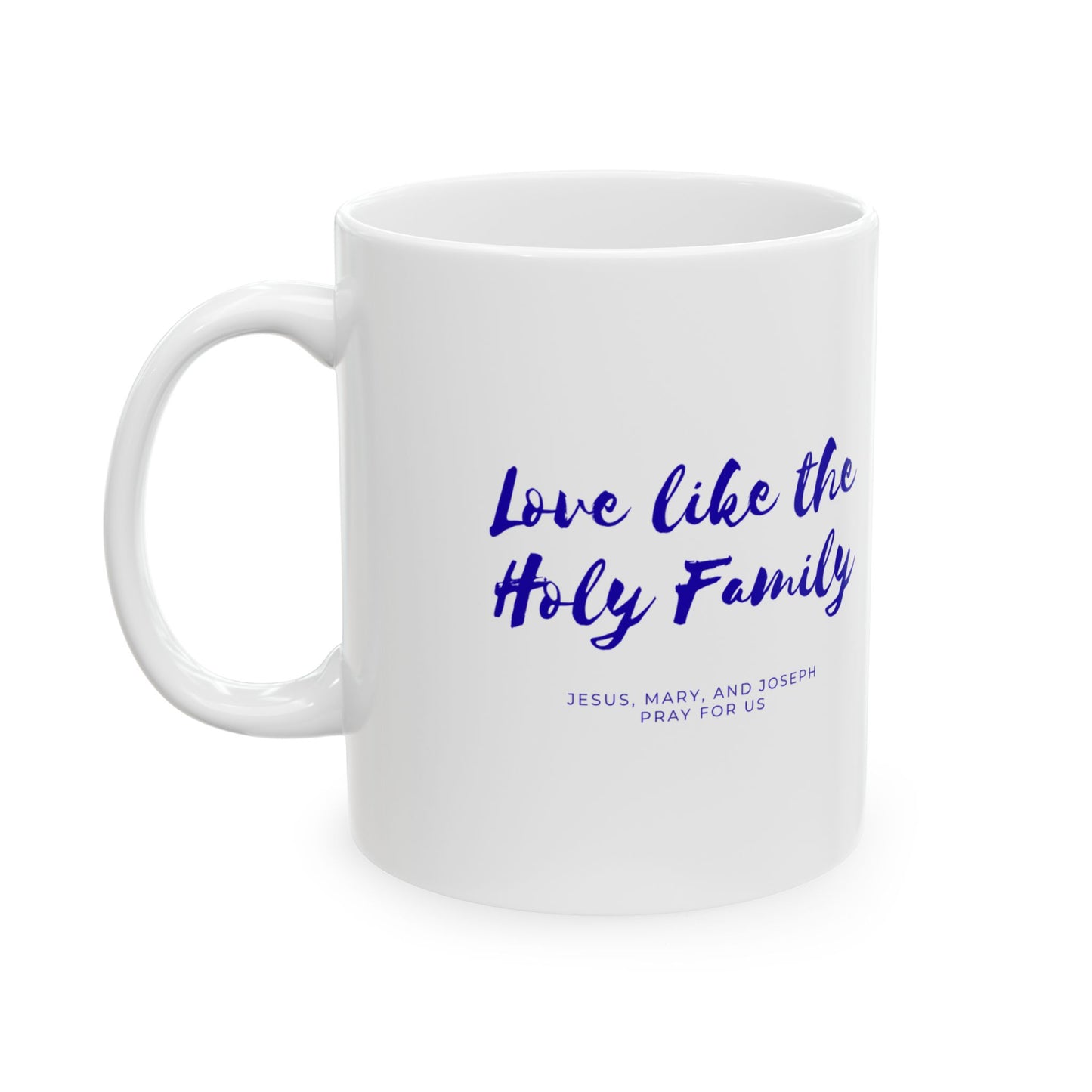 Three Hearts of the Holy Family Ceramic Mug — Catholic Devotion