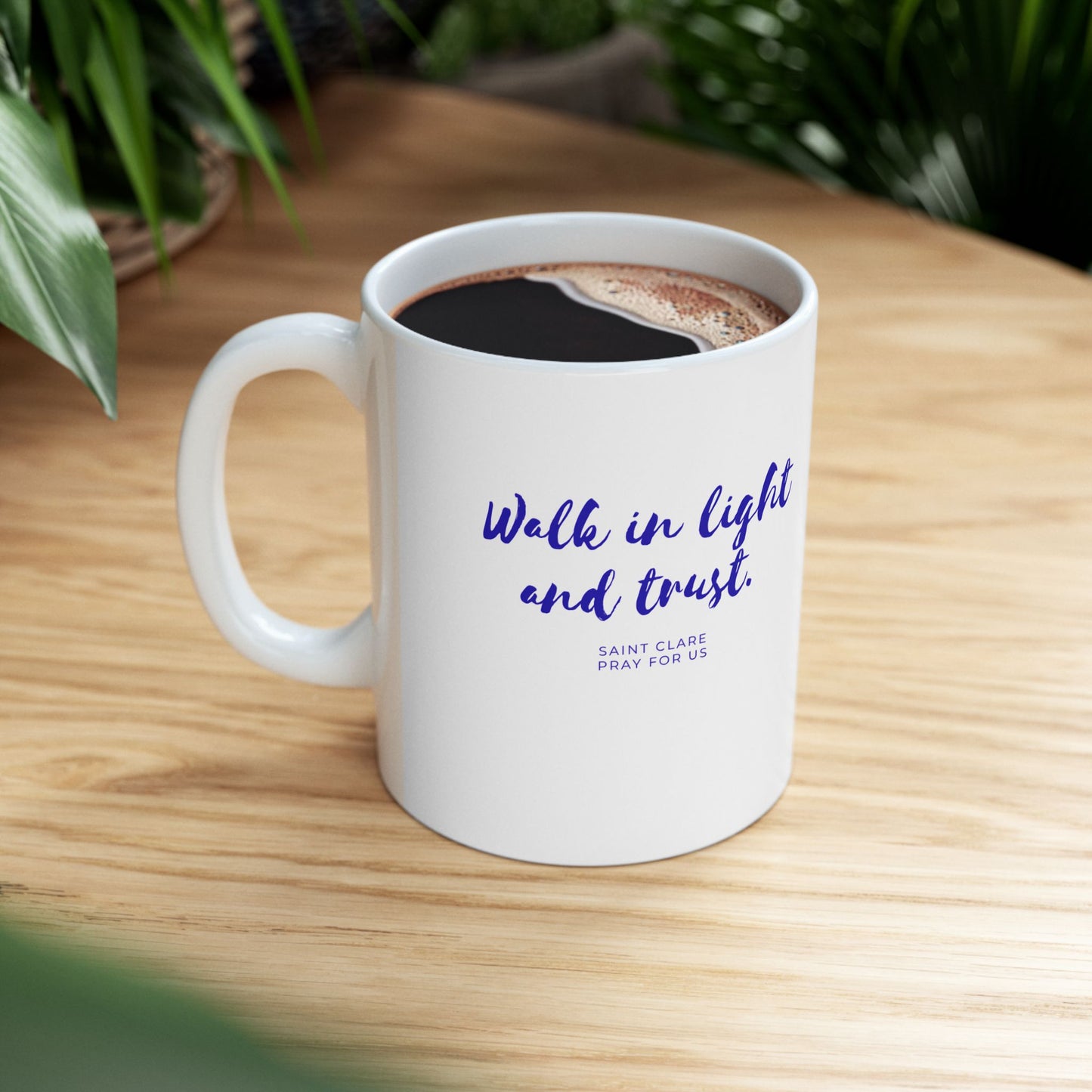 Saint Clare of Assisi Ceramic Mug — Foundress of the Poor Clares