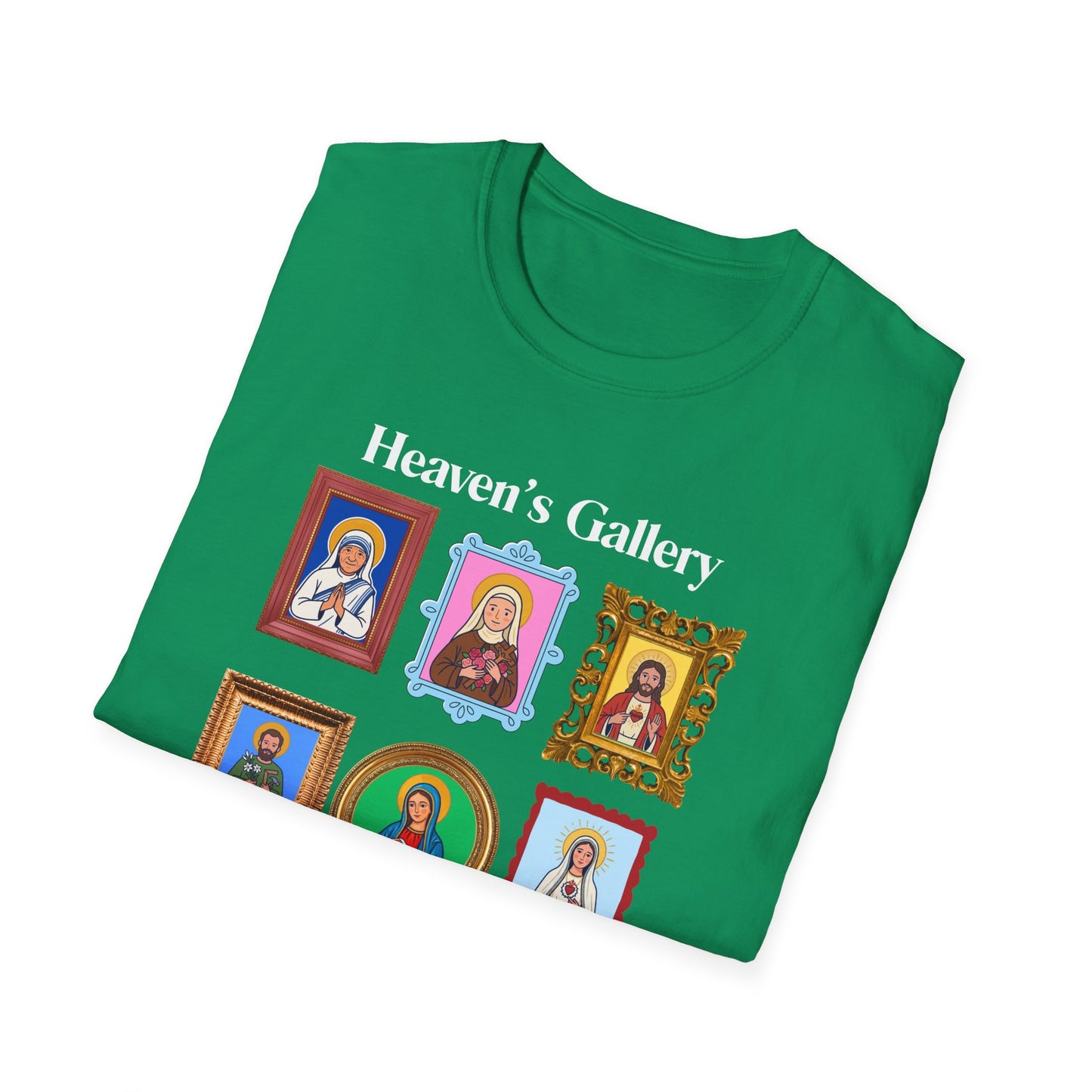 Heaven's Gallery T-Shirt — Catholic Saint Portrait Tee