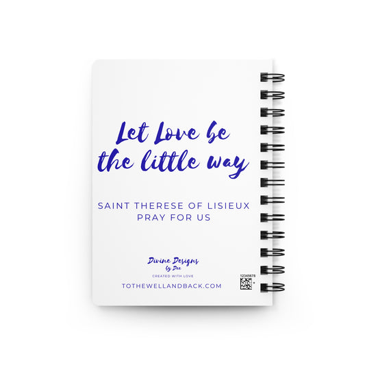 Saint Thérèse of Lisieux Spiral Journal — Catholic Folk Art Prayer Notebook