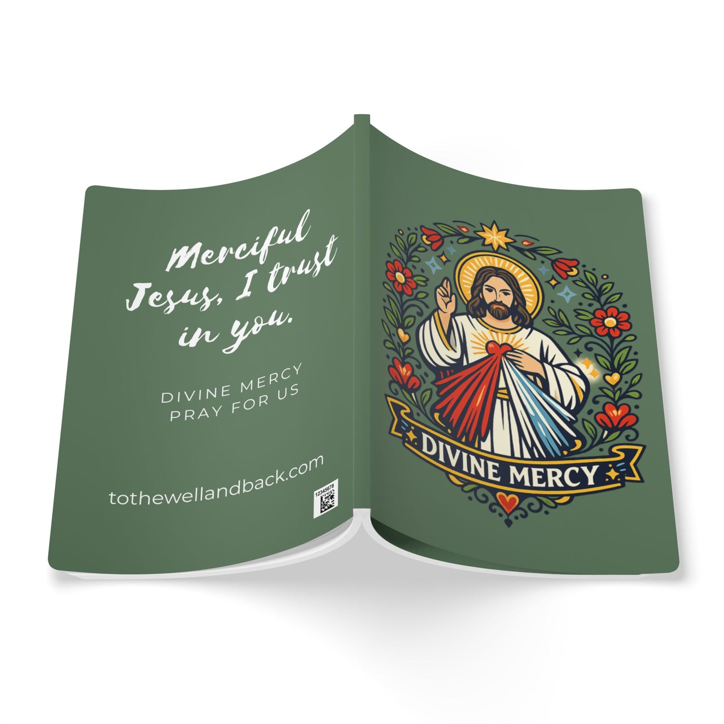 Divine Mercy Softcover Journal — Catholic Folk Art Prayer Notebook