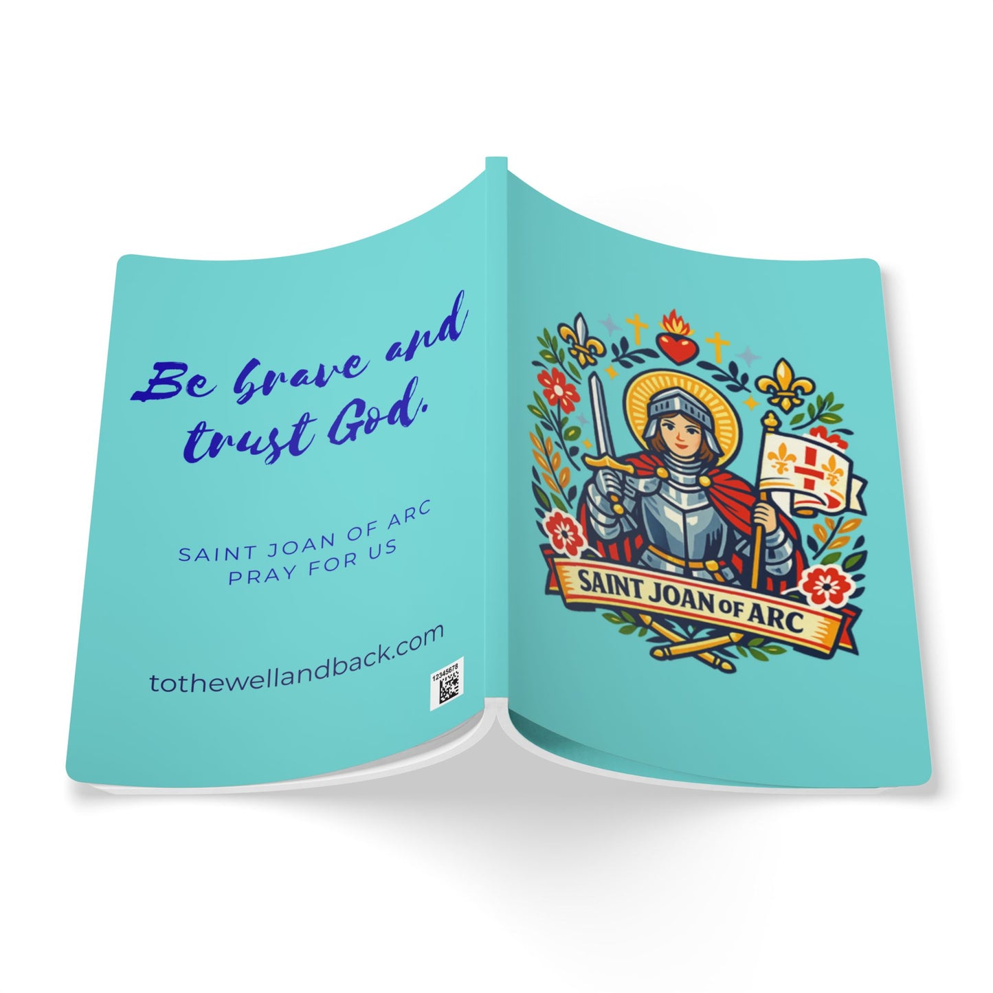 Saint Joan of Arc Softcover Journal — Catholic Folk Art Prayer Notebook