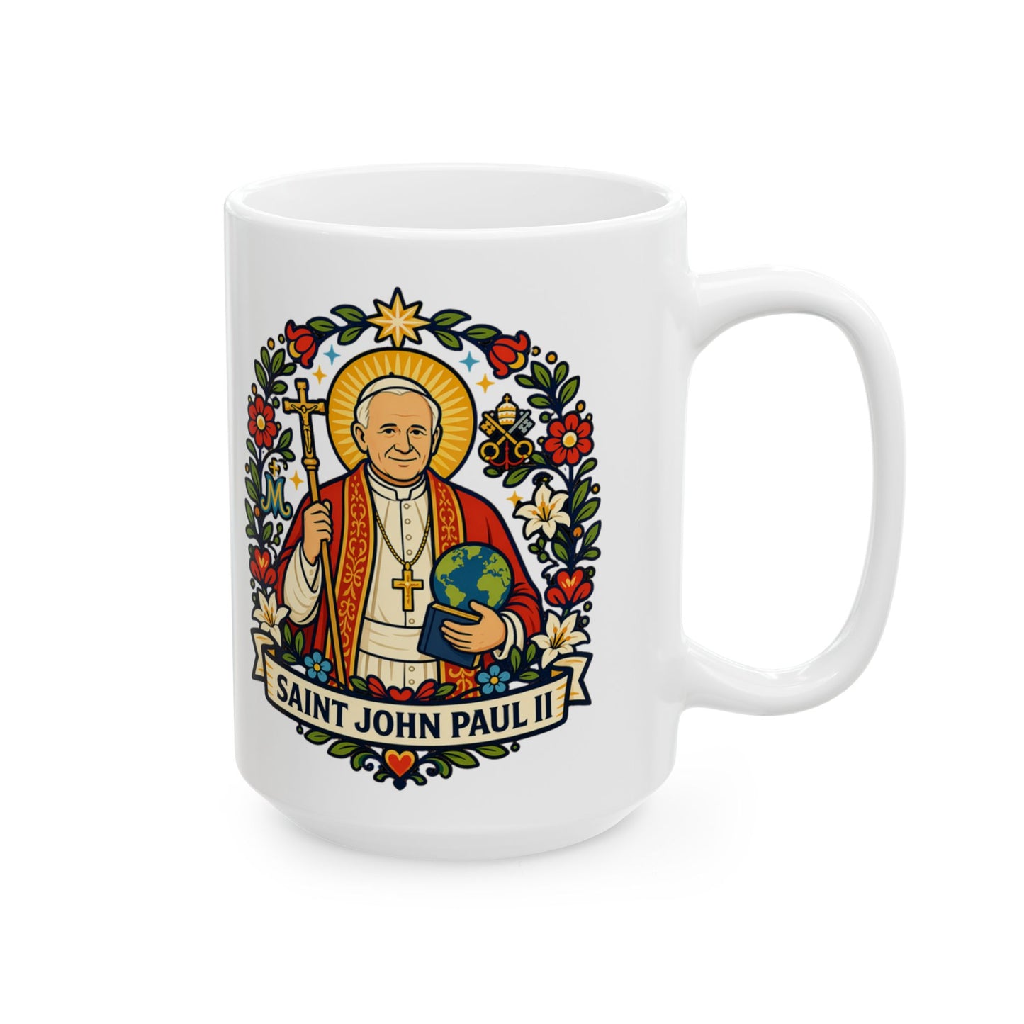 Saint John Paul II Mug — "Be Not Afraid" Catholic Coffee Cup