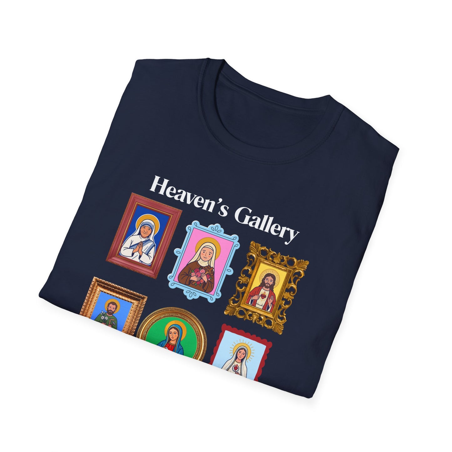Heaven's Gallery T-Shirt — Catholic Saint Portrait Tee
