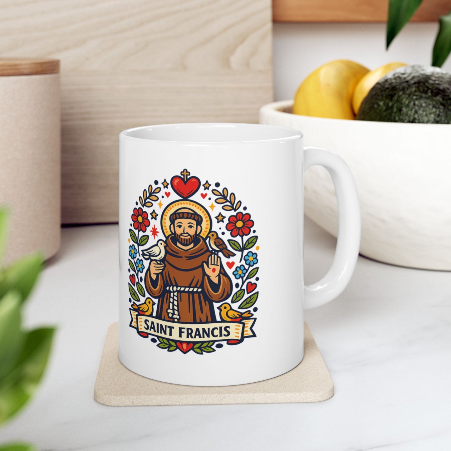 Saint Francis Prayer Mug — "Make Me an Instrument of Your Peace"