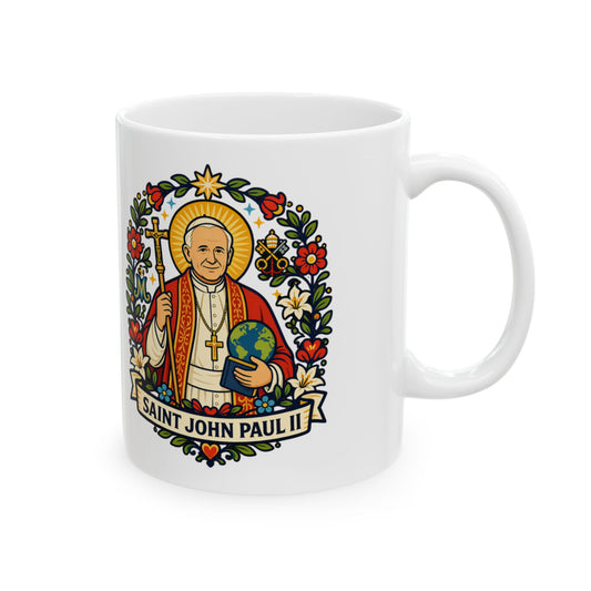 Saint John Paul II Mug — "Be Not Afraid" Catholic Coffee Cup