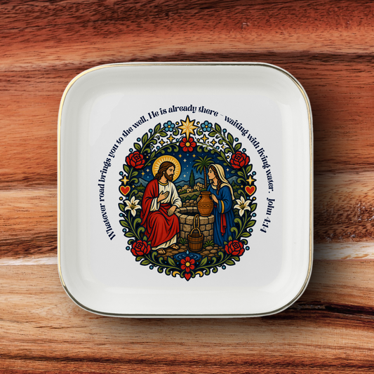 Jesus and the Samaritan Woman at the Well Catholic Jewelry Dish | Inspirational