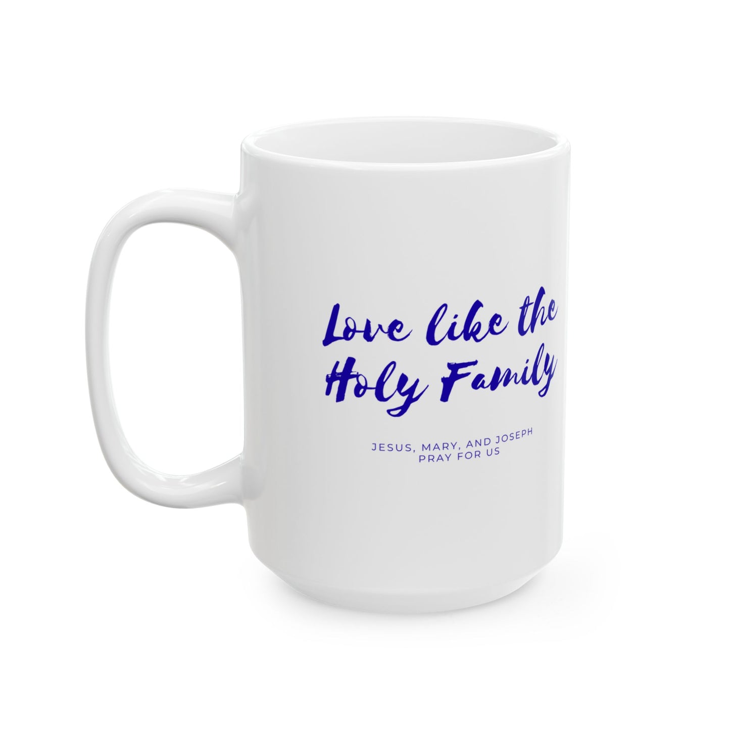 Three Hearts of the Holy Family Ceramic Mug — Catholic Devotion