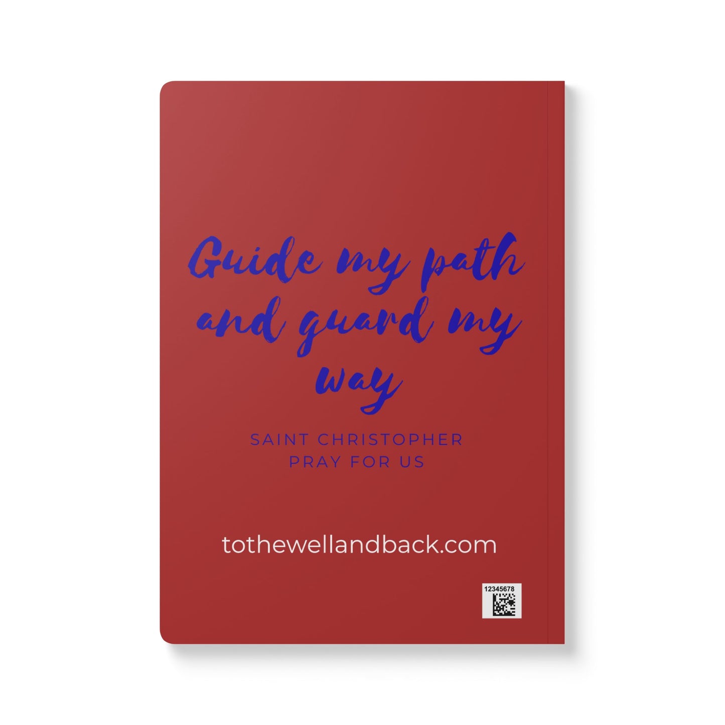 Saint Christopher Softcover Journal — Catholic Folk Art Prayer Notebook