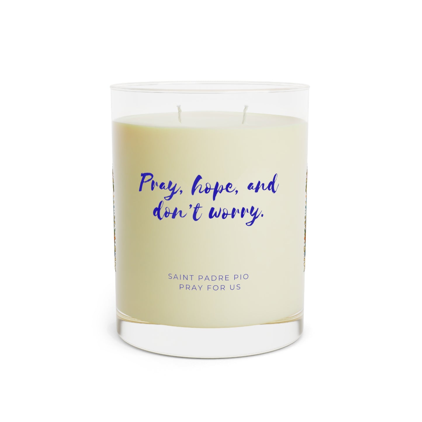 Saint Padre Pio Prayer Candle — Catholic Folk Art Scented Soy Candle
