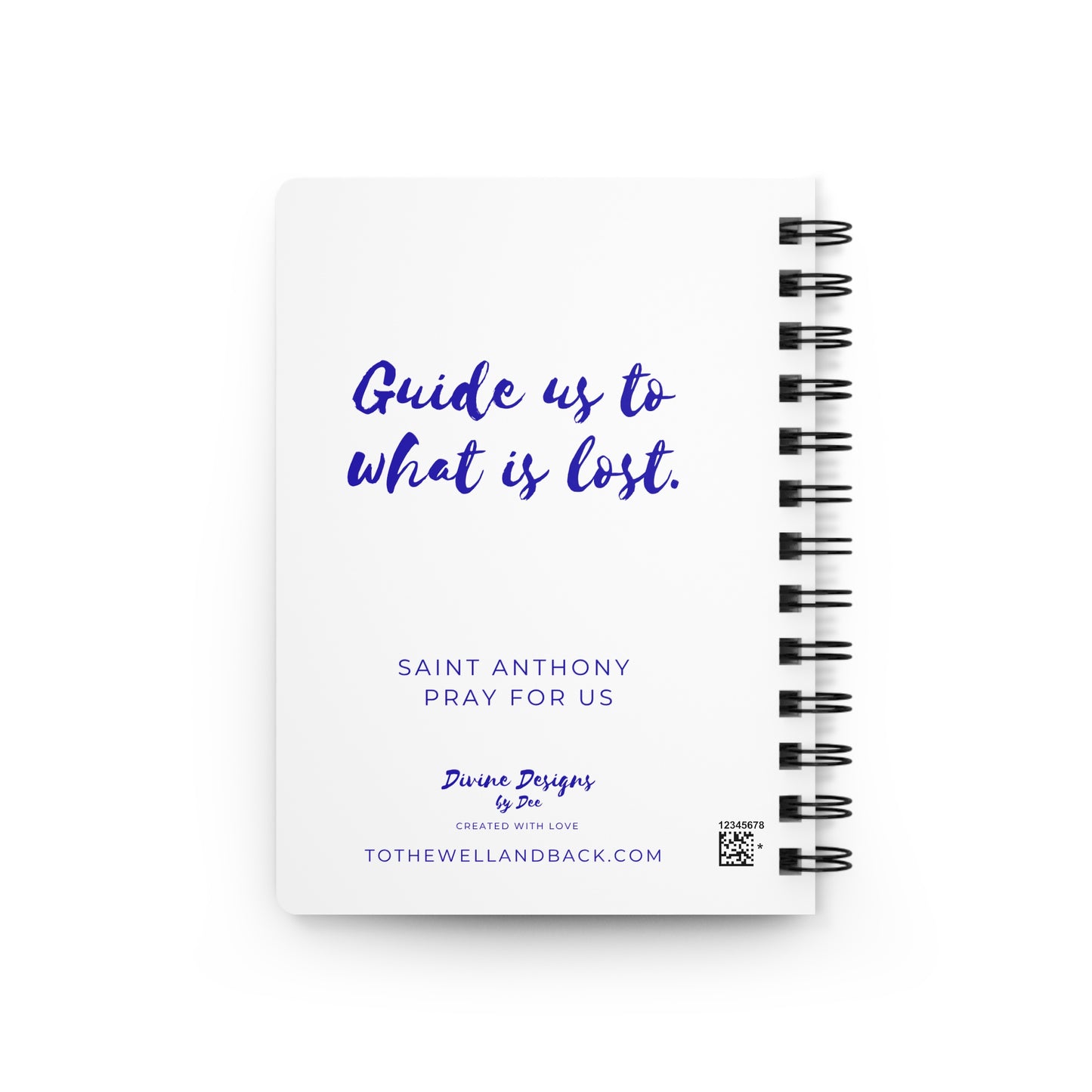 Saint Anthony Spiral Journal — Catholic Folk Art Prayer Notebook