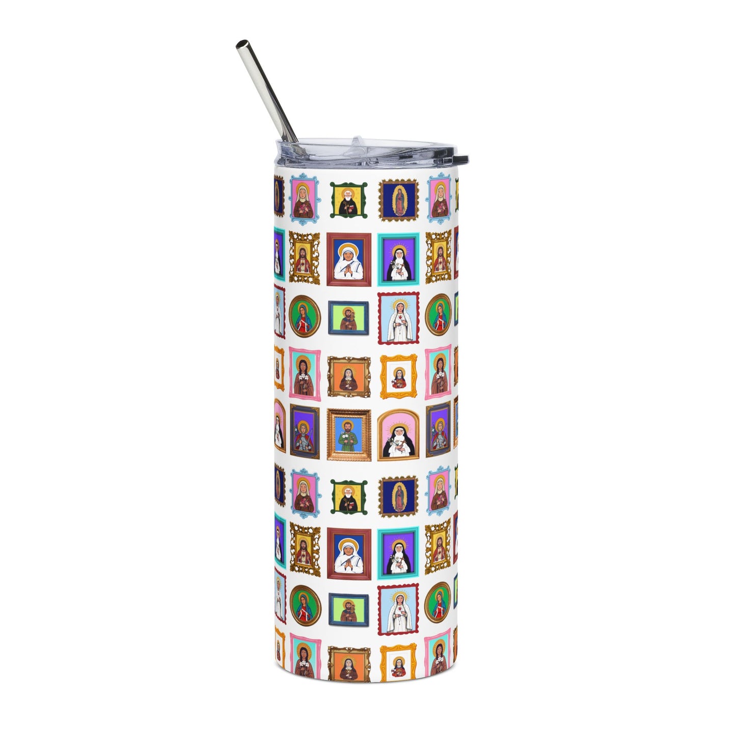 Heaven's Gallery 20oz Stainless Steel Tumbler | Catholic Saints Travel Mug