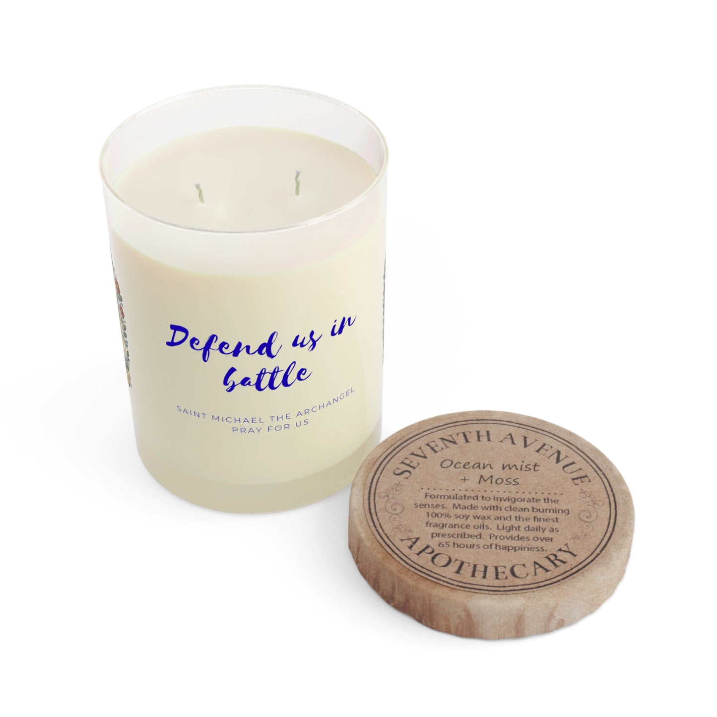 Saint Michael the Archangel Prayer Candle — Catholic Folk Art Scented Soy Candle